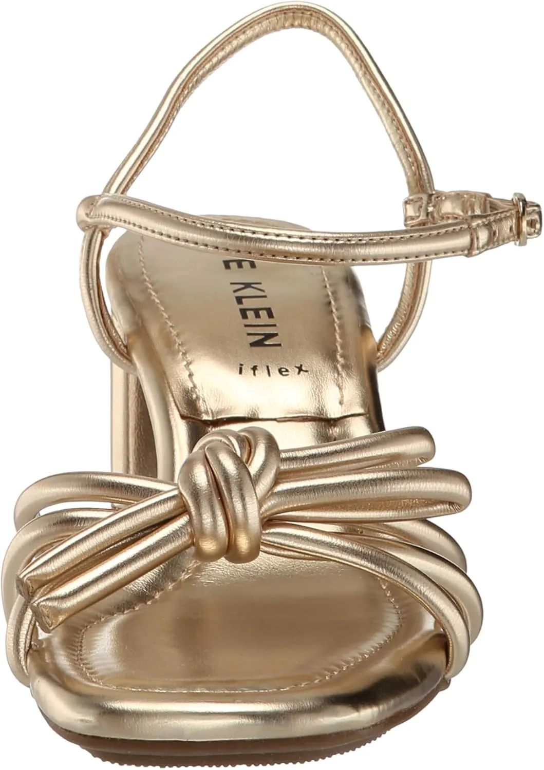 Anne Klein Womens Keilly Faux Leather Ankle Strap Block Heel