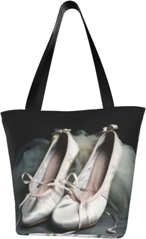 Ballet Shoe printed Shoulder bag Canvas Shopping Bag Fashion Handbag
