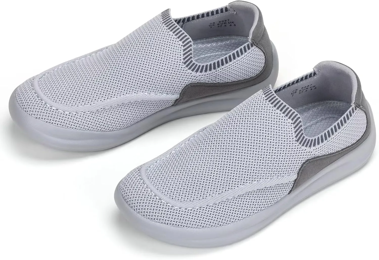 BEJINASH Women's Walking Shoes Wide Toe Box Knitted Slip-on Shoes for Women Comfortable and Soft Casual Work Loafer Shoes