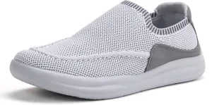 BEJINASH Women's Walking Shoes Wide Toe Box Knitted Slip-on Shoes for Women Comfortable and Soft Casual Work Loafer Shoes