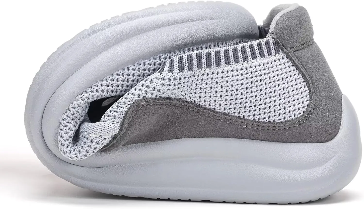 BEJINASH Women's Walking Shoes Wide Toe Box Knitted Slip-on Shoes for Women Comfortable and Soft Casual Work Loafer Shoes
