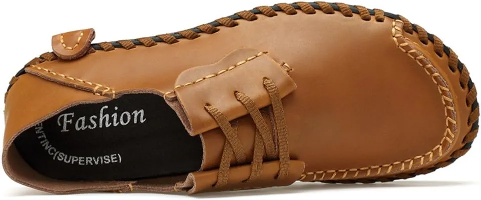 BIFINI Mens Fashion Outdoor Cowhide Driving Moccasins Shoes