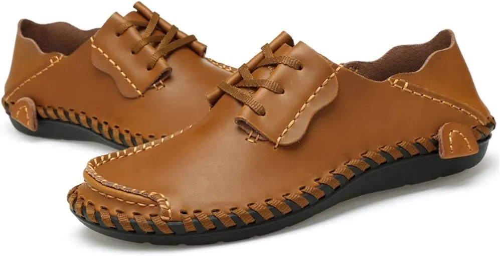 BIFINI Mens Fashion Outdoor Cowhide Driving Moccasins Shoes