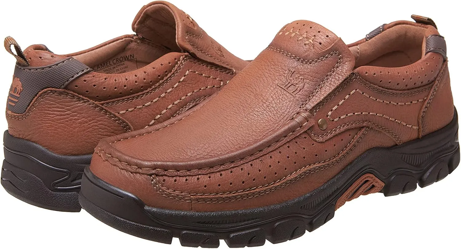 CAMEL CROWN Mens Loafers Slip On Loafer Leather Casual Walking Shoes Comfortable for Work Office Dress Outdoor