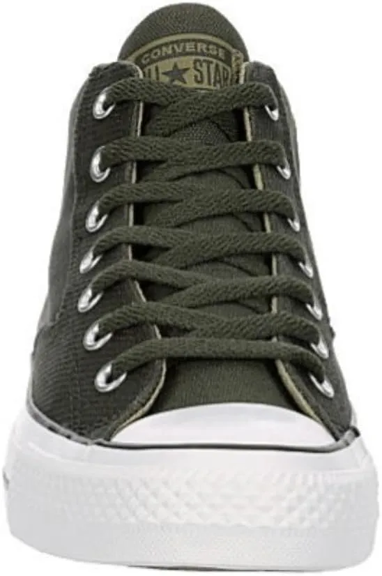 Converse Unisex Chuck Taylor All Star Malden Mid Canvas Sneaker - Lace up Closure Style - Cave Green/Mosy Sloth