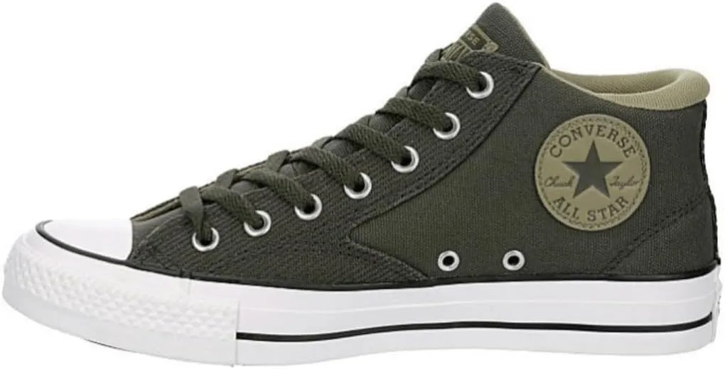 Converse Unisex Chuck Taylor All Star Malden Mid Canvas Sneaker - Lace up Closure Style - Cave Green/Mosy Sloth