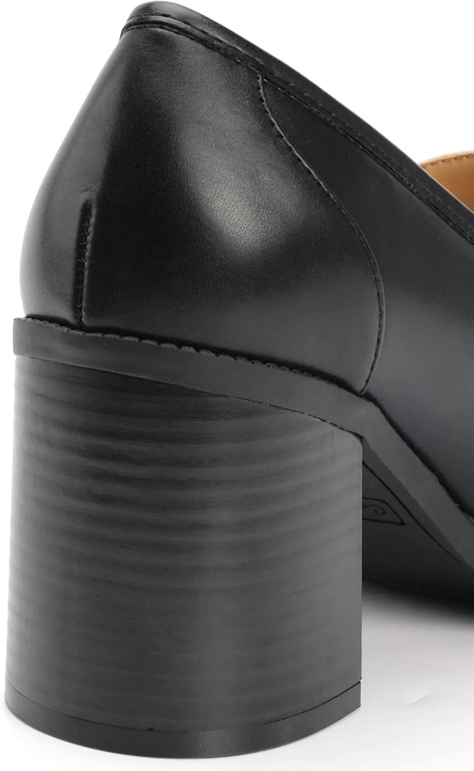 CosyFever Women's Loafer Pumps 3 Inch Block Chunky Heel Slip On Trendy Office Work Business Shoes for Dressy Casual Formal