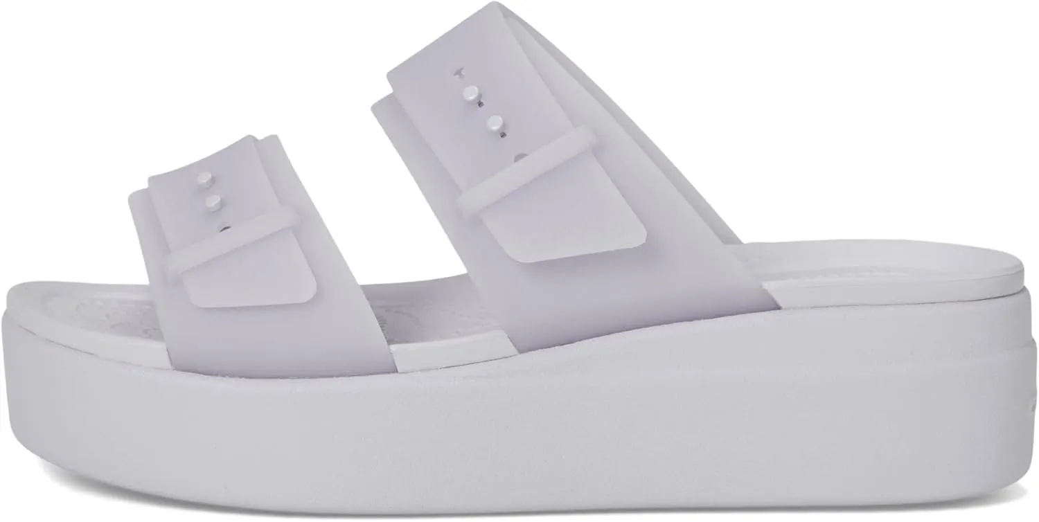 Crocs Women's Brooklyn Buckle Low Wedge, Platform Sandals