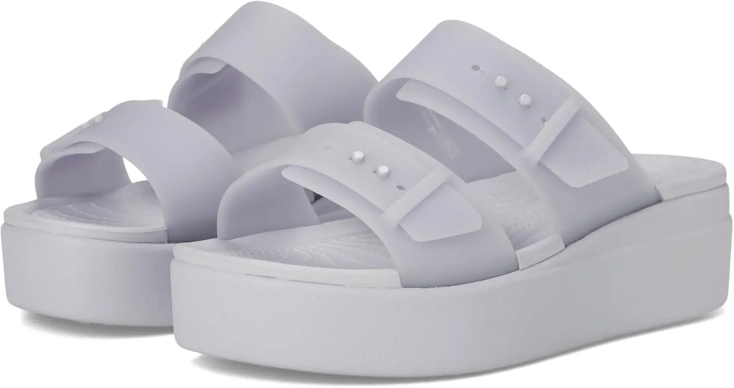 Crocs Women's Brooklyn Buckle Low Wedge, Platform Sandals
