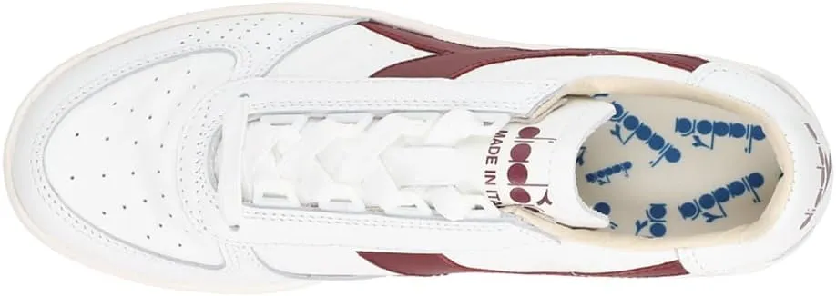 Diadora Mens B.Elite H Italia Sport Lace Up Sneakers Shoes Casual - White