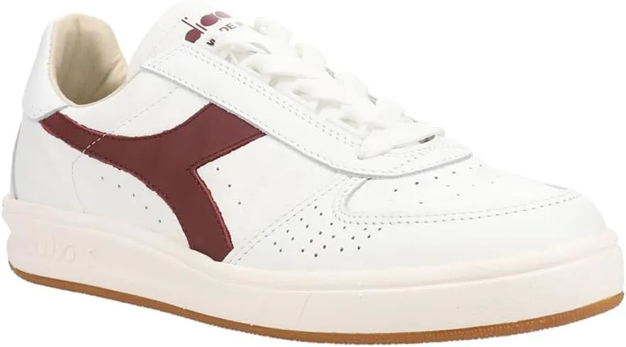 Diadora Mens B.Elite H Italia Sport Lace Up Sneakers Shoes Casual - White