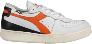 Diadora Mens Mi Basket Row Cut Lace Up Sneakers Shoes Casual - White
