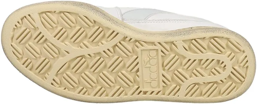 Diadora Mens Mi Basket Row Cut Lace Up Sneakers Shoes Casual - White