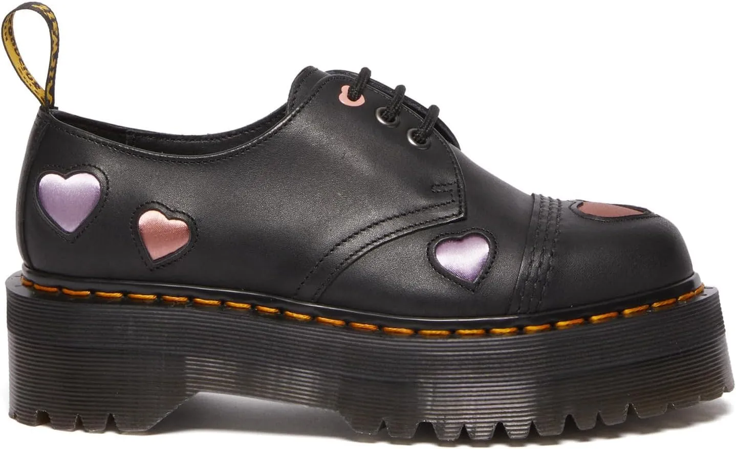 Dr. Martens Women's 1461 Quad Heart Leather Platform Shoe