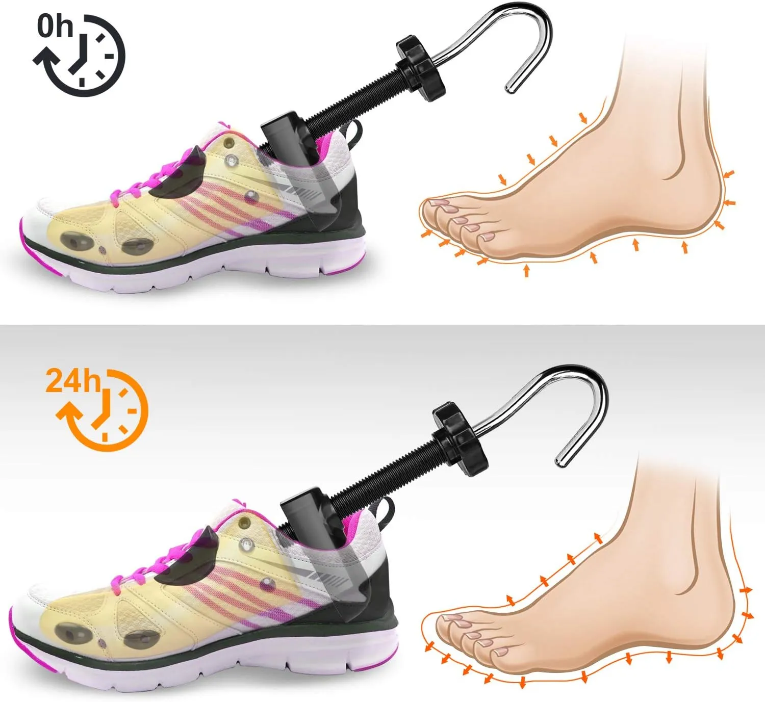eachway Shoe Stretcher Shoe Trees,Adjustable Length & Width for Men and Women(For Women's Size US5.5-9)