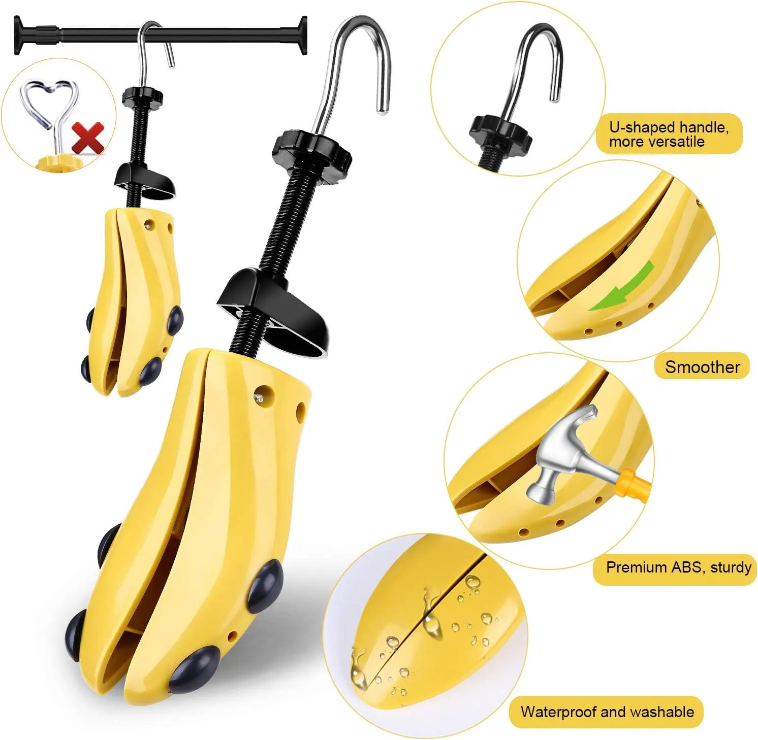 eachway Shoe Stretcher Shoe Trees,Adjustable Length & Width for Men and Women(For Women's Size US5.5-9)