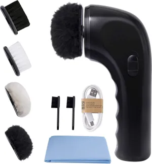 Electric Shoe Shine Kit, Electric Shoe Polisher Brush Shoe Shiner Dust Cleaner Portable Leather Care Kit for Shoes