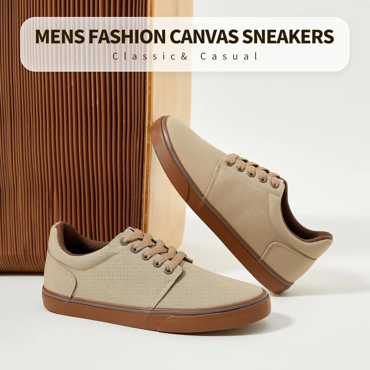 hash bubbie Mens Canvas Shoes Classic Men's Canvas Sneakers Low Top Tennis Shoes Lace up Comfortable Skate Casual Shoes