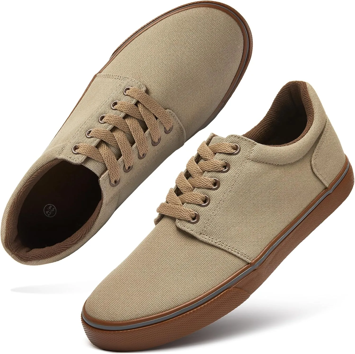 hash bubbie Mens Canvas Shoes Classic Men's Canvas Sneakers Low Top Tennis Shoes Lace up Comfortable Skate Casual Shoes