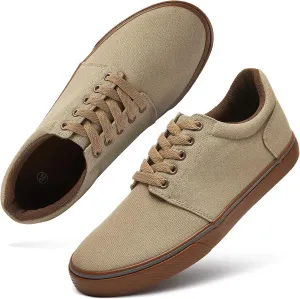 hash bubbie Mens Canvas Shoes Classic Men's Canvas Sneakers Low Top Tennis Shoes Lace up Comfortable Skate Casual Shoes