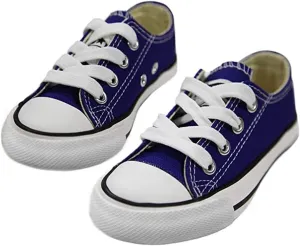 iFANS Boys and Girl Low Top Canvas Kids Lace up Sneakers