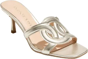 Jack Rogers Women's Dobson Kitten Heel-Leather Heeled Sandal