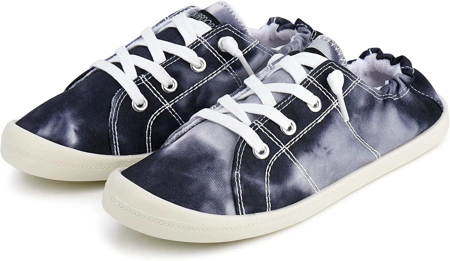 JENN ARDOR Women’s Low Top Canvas Slip On Sneaker Comfort Casual Shoes Walking Flats