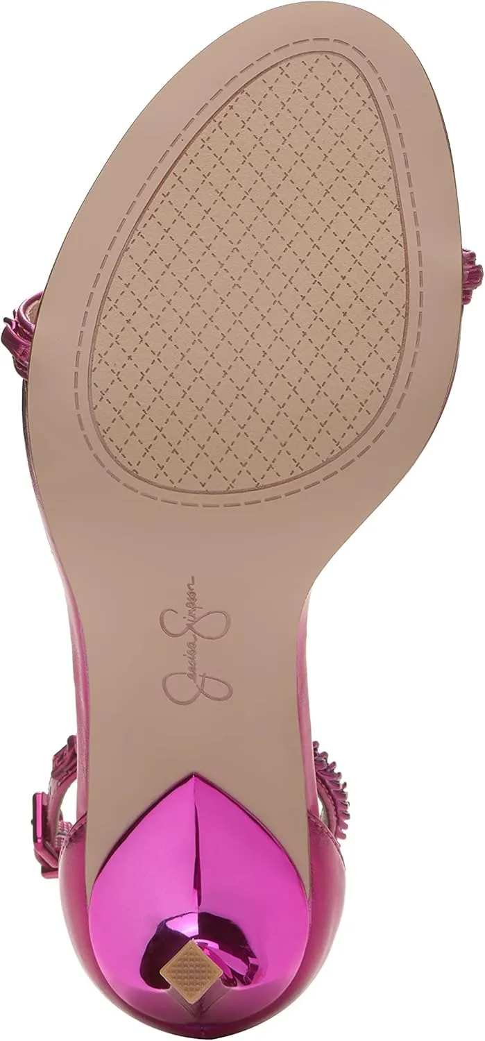Jessica Simpson Womens Qiven Faux Leather Heels