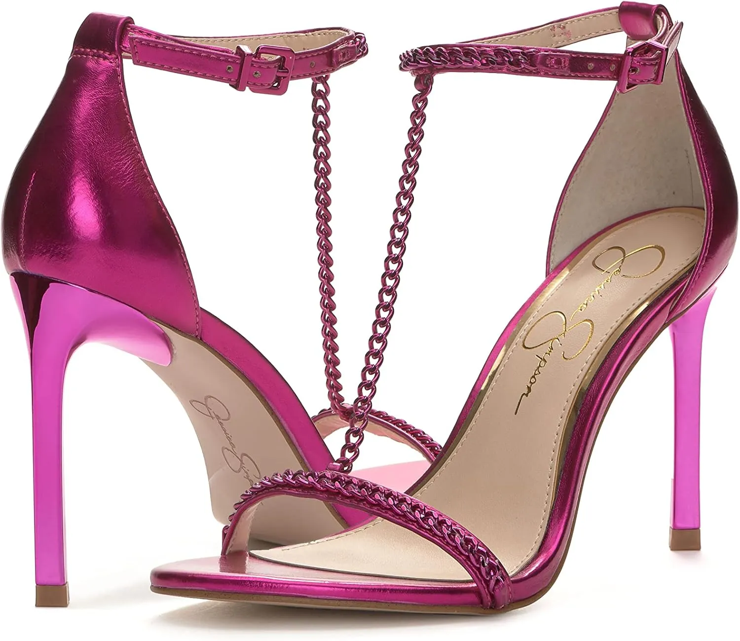 Jessica Simpson Womens Qiven Faux Leather Heels