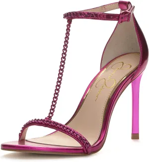 Jessica Simpson Womens Qiven Faux Leather Heels
