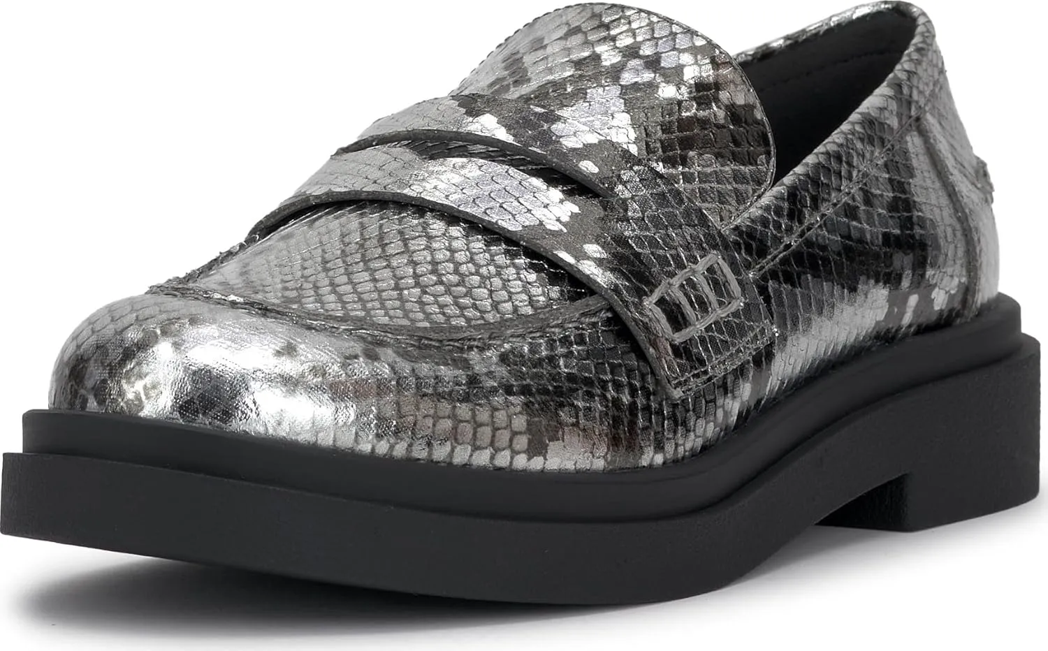 Jessica Simpson Women's Xuris Loafer Flat, Chrome, 7.5