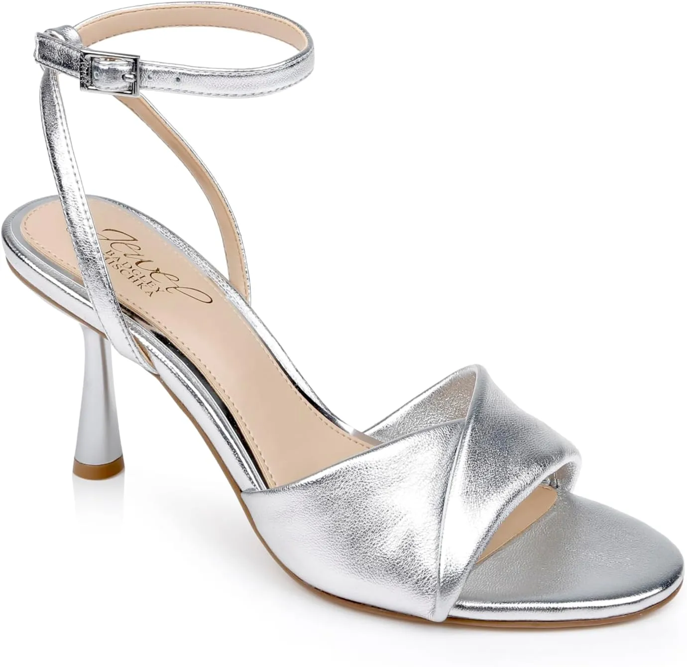 Jewel Badgley Mischka Kaia Sandal with Crisscross Vamp