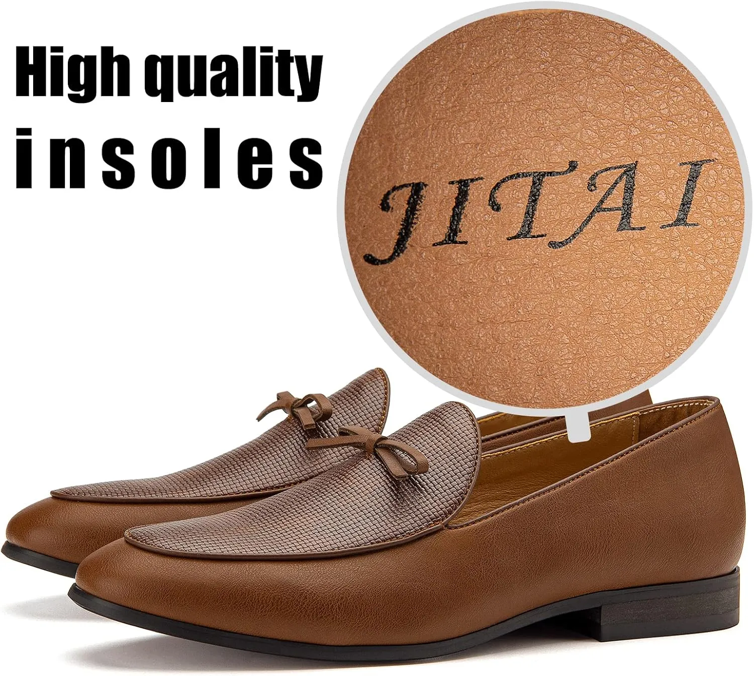 JITAI Mens Loafers Shoes Slip On Driving Shoes Casual Dress Loafer Business Fashion Shoes