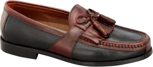 Johnston & Murphy Men's Aragon II Kiltie Tassel Black Smooth/Antique Mahogany Waxed 8 M US