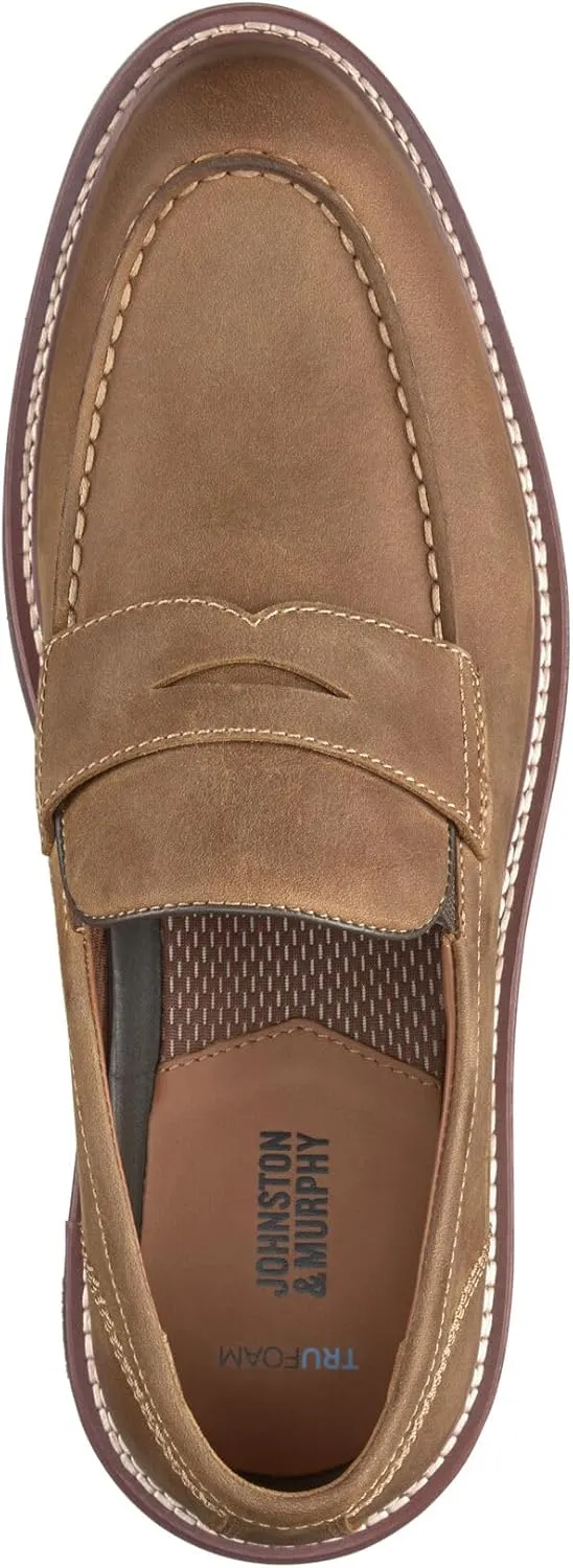 Johnston & Murphy Upton Penny Loafer Men’s Shoe, Leathers Shoes for Men, Men’s Driver Shoes, Slip-On Moccasins for Men