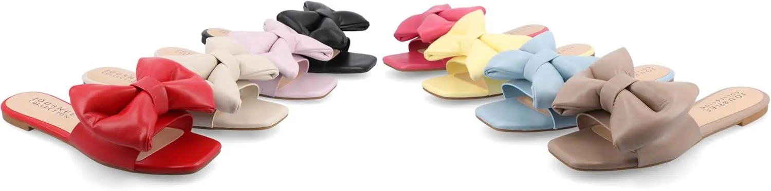 Journee Collection Womens FAYRE Square toe Faux Leather Flatform Sandals