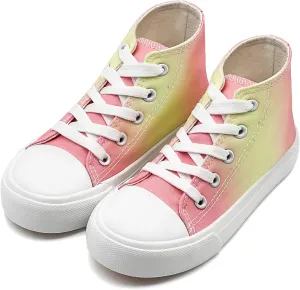 Kids Canvas Sneakers for Girls Boys High Top Canvas Fashion Shoes Comfortable Classic Casual Lace up Walking Running Shoes