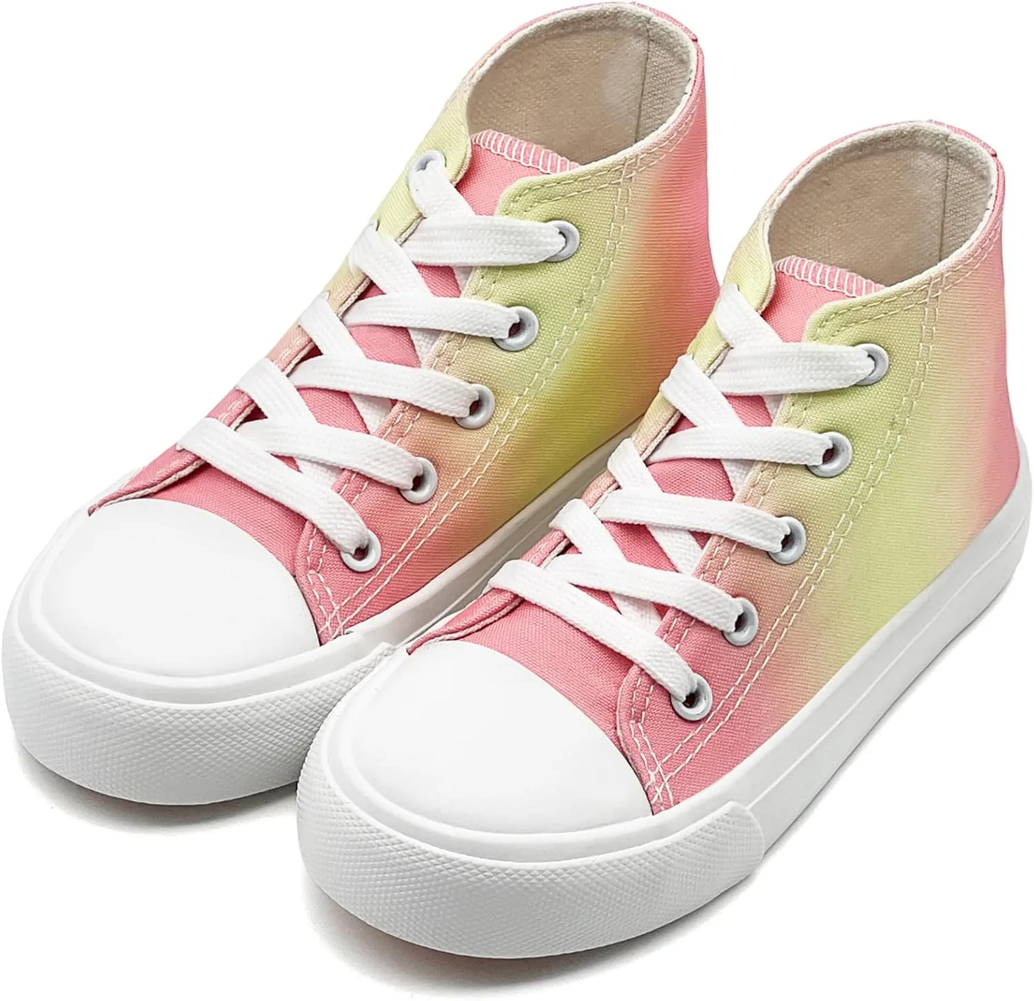 Kids Canvas Sneakers for Girls Boys High Top Canvas Fashion Shoes Comfortable Classic Casual Lace up Walking Running Shoes