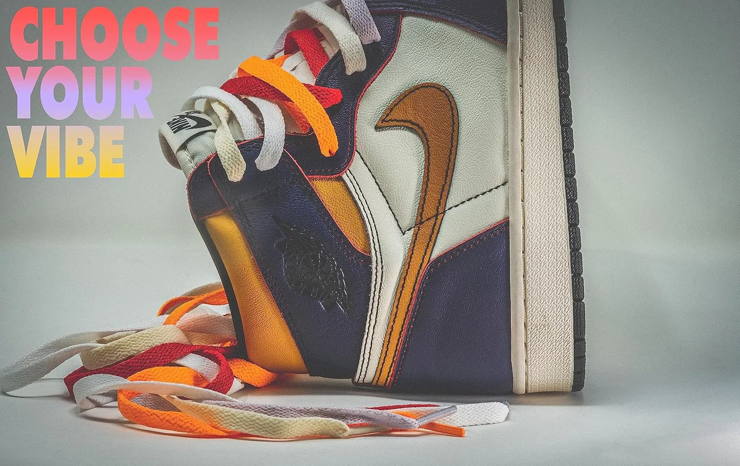 LitLaces - Premium Flat Cotton Shoe Laces Replacement for Air Jordan, Dunk, Air Force 1, Converse, & Casual Shoes
