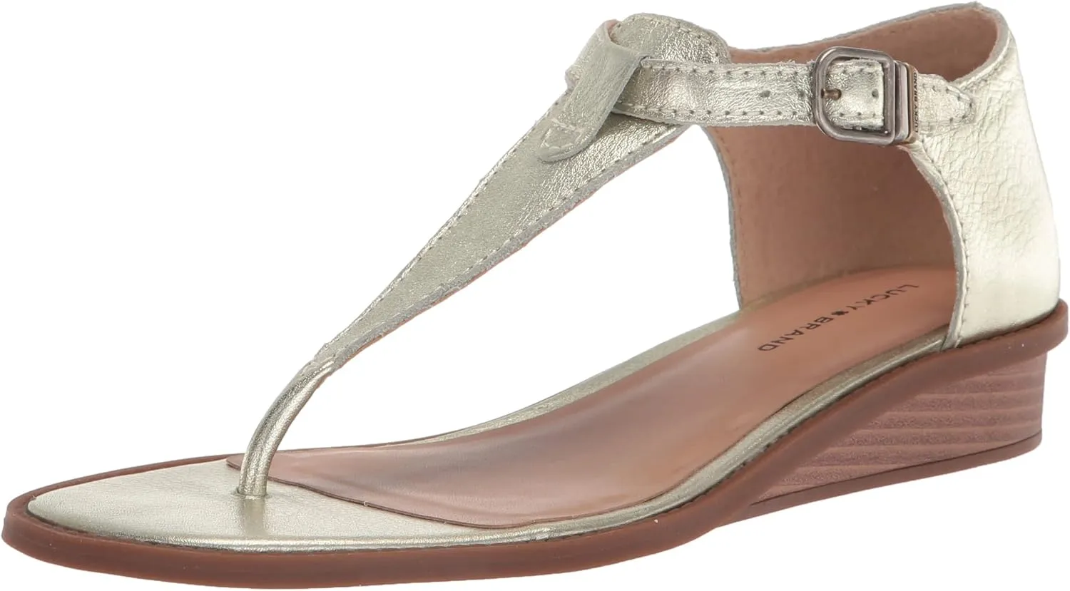 Lucky Brand Women's Annamae T-Strap Sandal Wedge