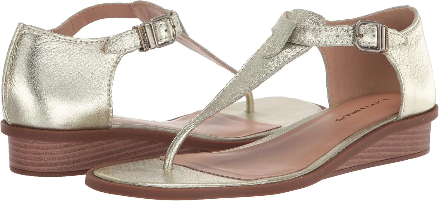 Lucky Brand Women's Annamae T-Strap Sandal Wedge