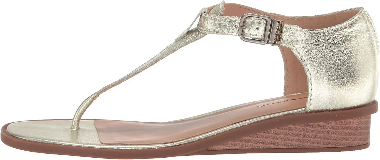 Lucky Brand Women's Annamae T-Strap Sandal Wedge