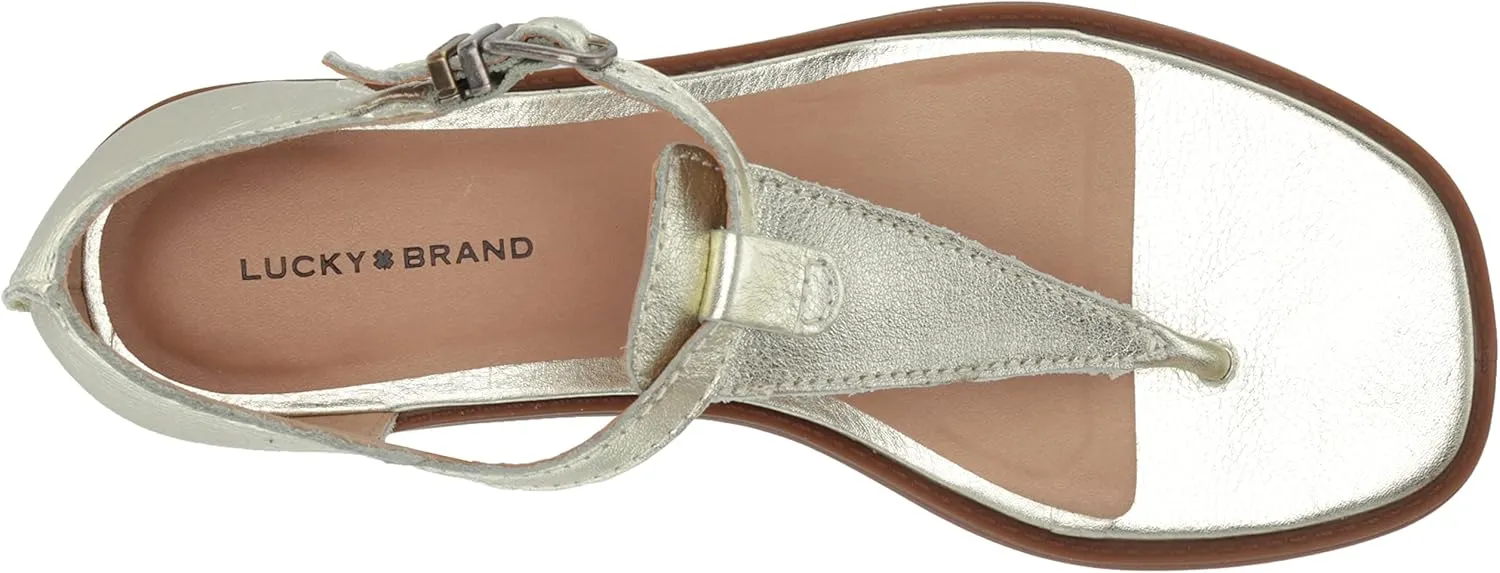 Lucky Brand Women's Annamae T-Strap Sandal Wedge
