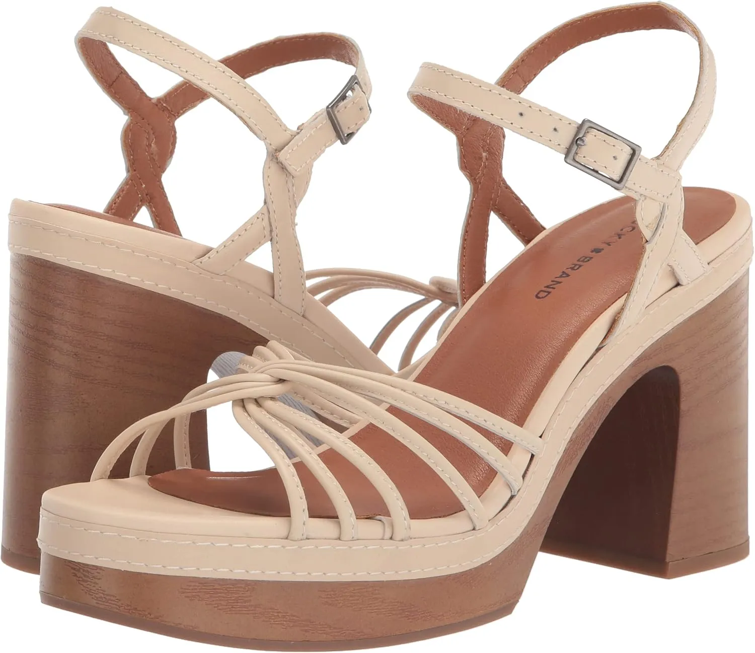 Lucky Brand Women's Ismene Strappy High Heel Sandal Heeled