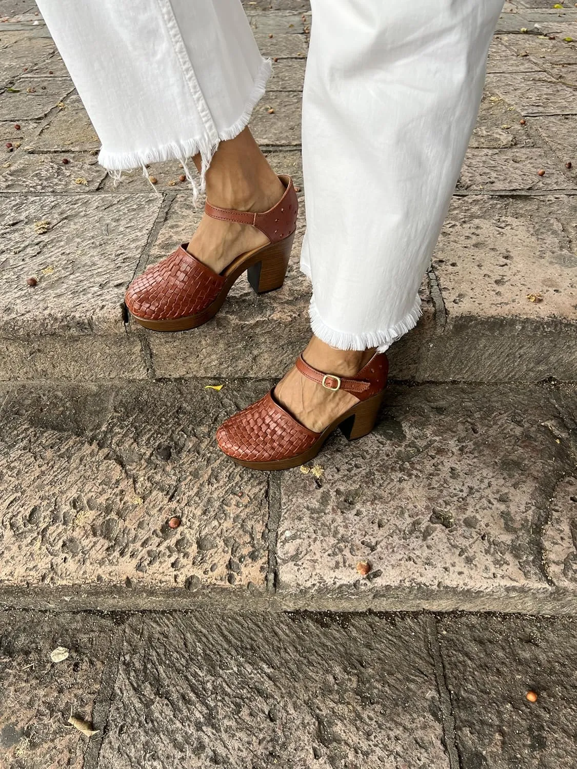 Macarena Collection Women's Flatform Wedge Casual Sandal Huarache Colorful Leather Mexican Style 4237