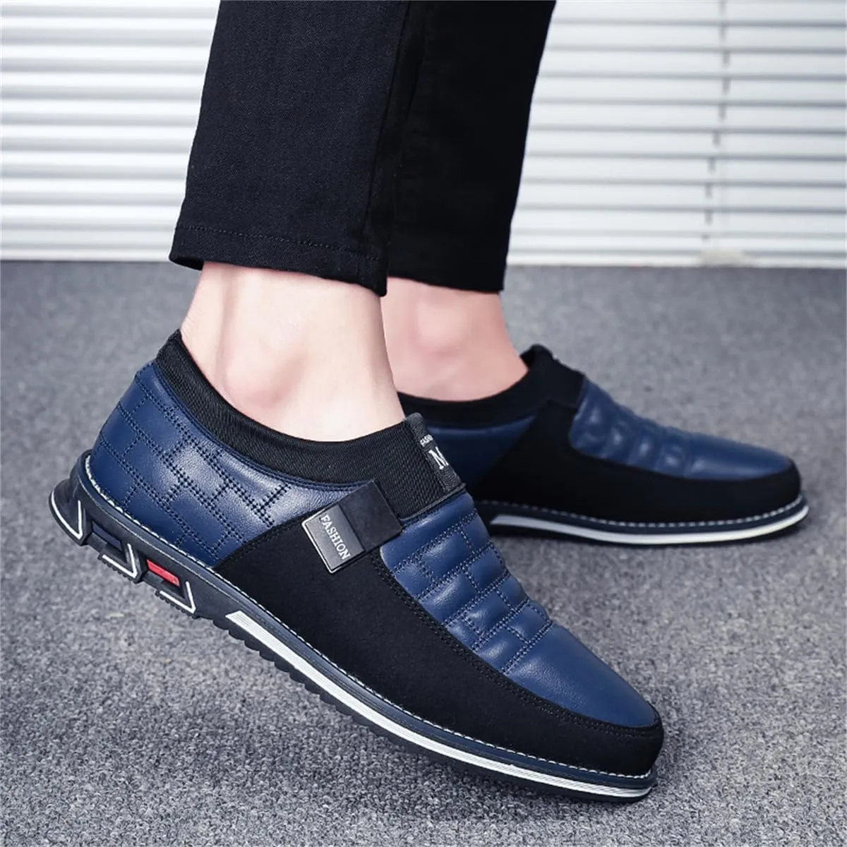 Mens Business Casual Loafers Shoes for Male Lace-up Stylish Work Office Working Oxfords