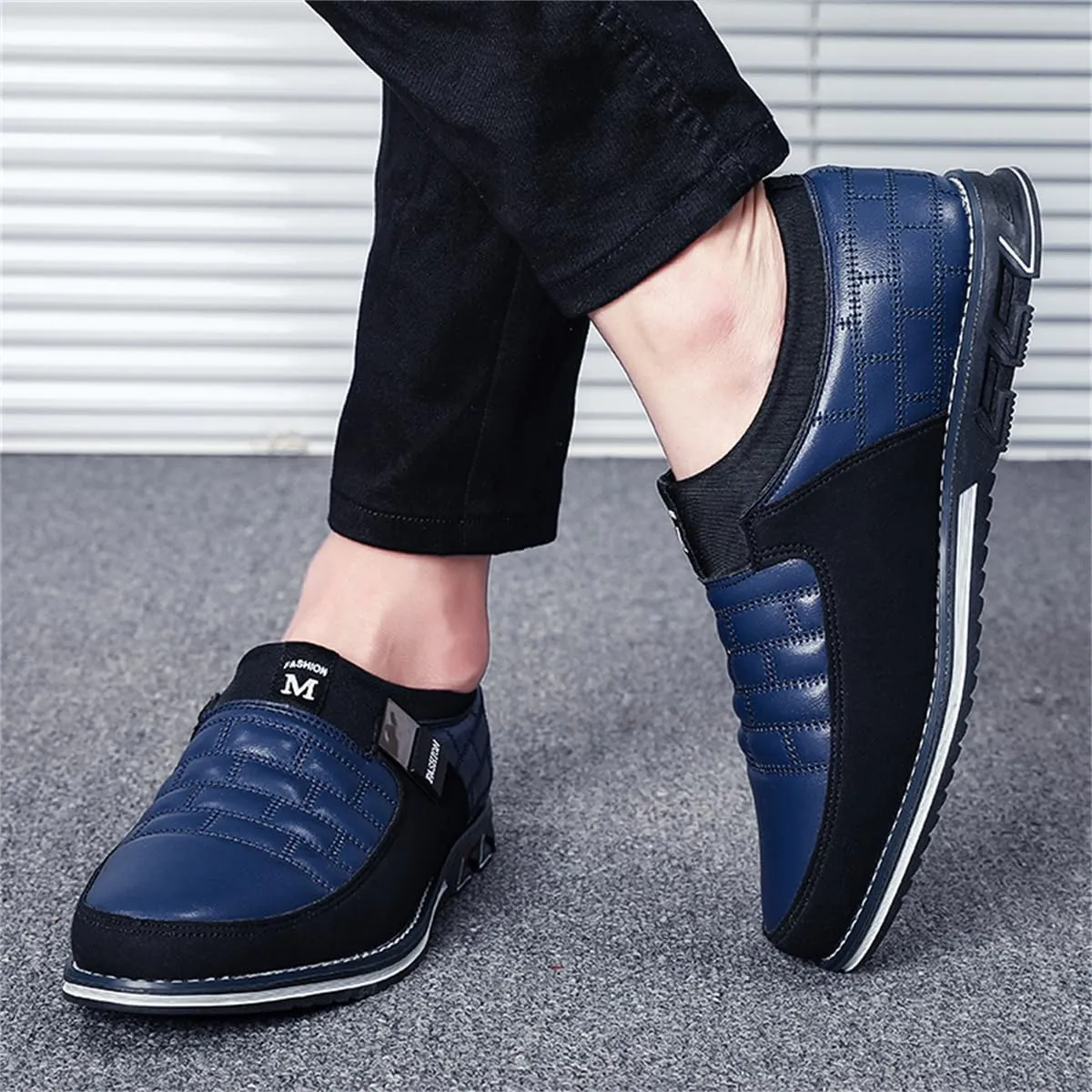 Mens Business Casual Loafers Shoes for Male Lace-up Stylish Work Office Working Oxfords