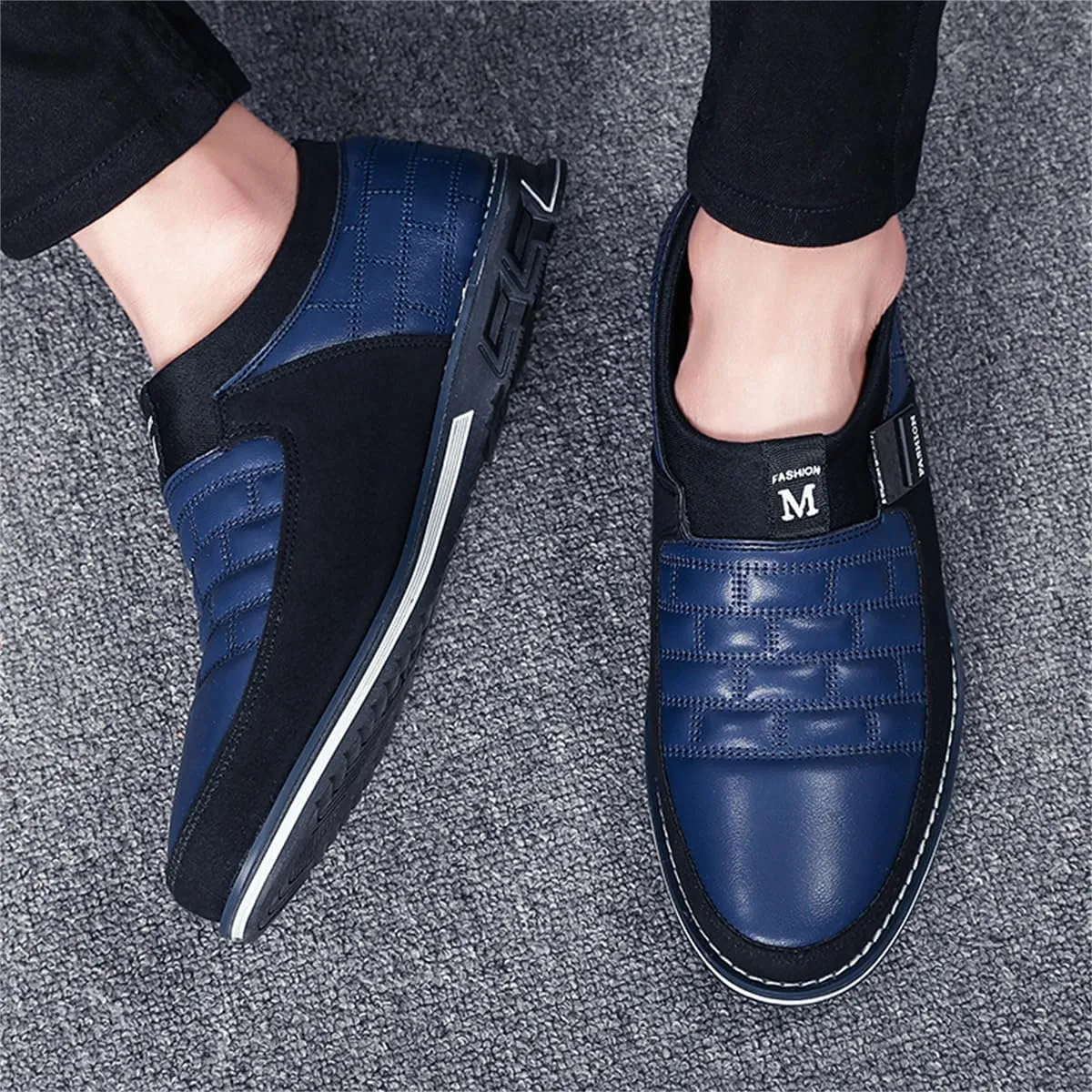 Mens Business Casual Loafers Shoes for Male Lace-up Stylish Work Office Working Oxfords