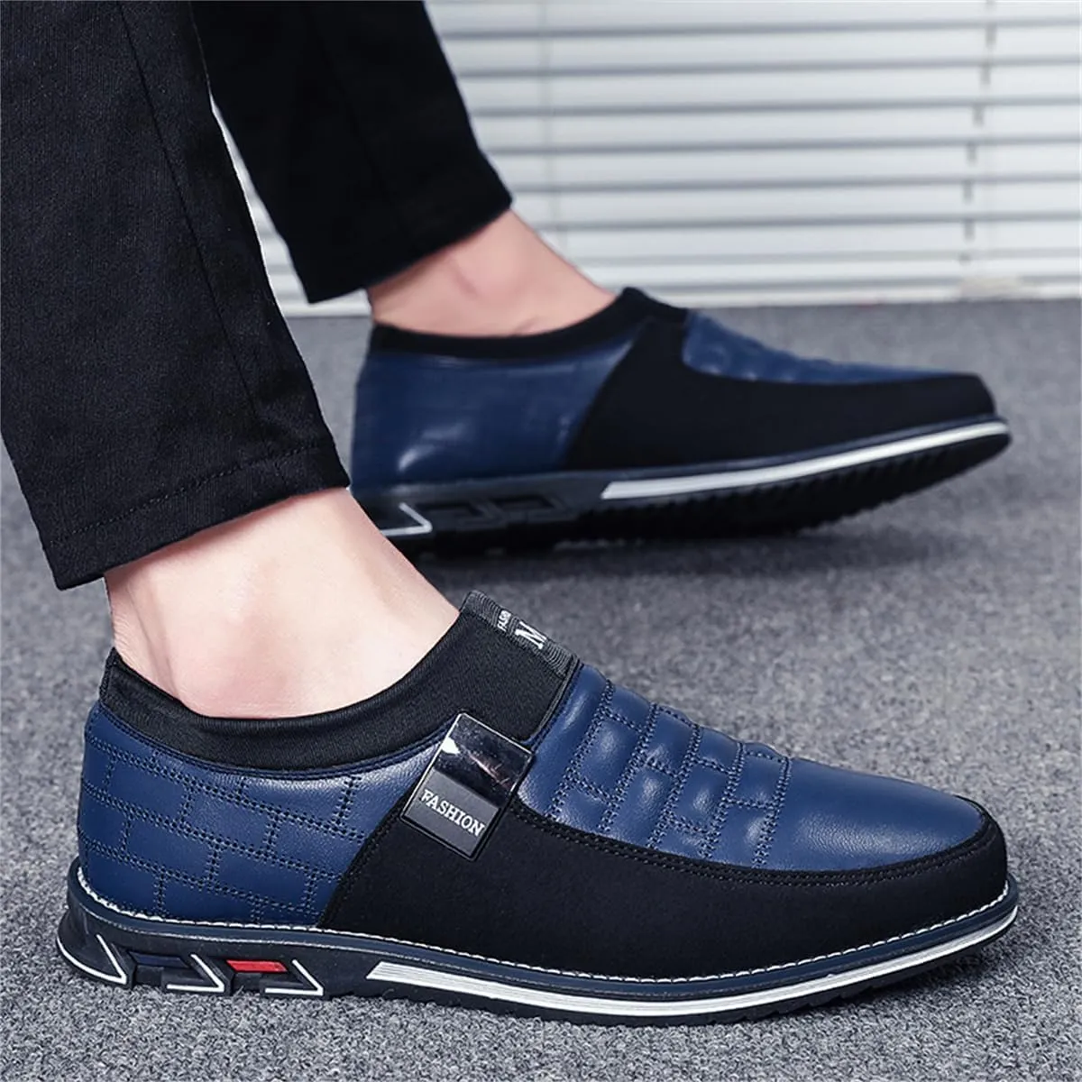 Mens Business Casual Loafers Shoes for Male Lace-up Stylish Work Office Working Oxfords