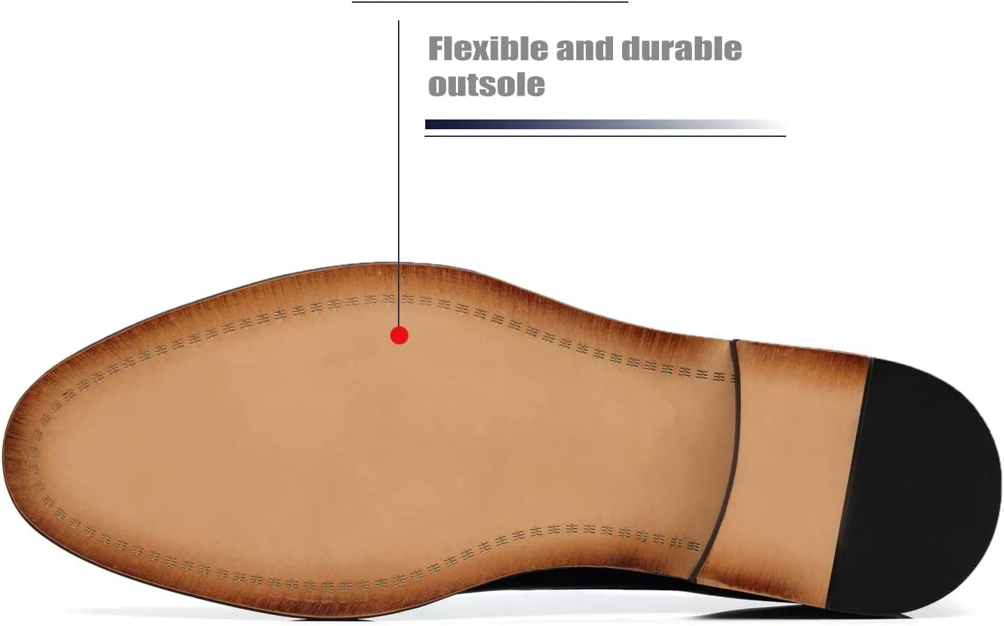 Mens Double Monk Strap Slip on Loafer Cap Toe Leather Oxford Formal Business Casual Comfortable Dress Shoes for Men